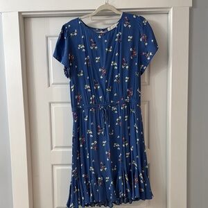 Loft Floral Blue Dress
